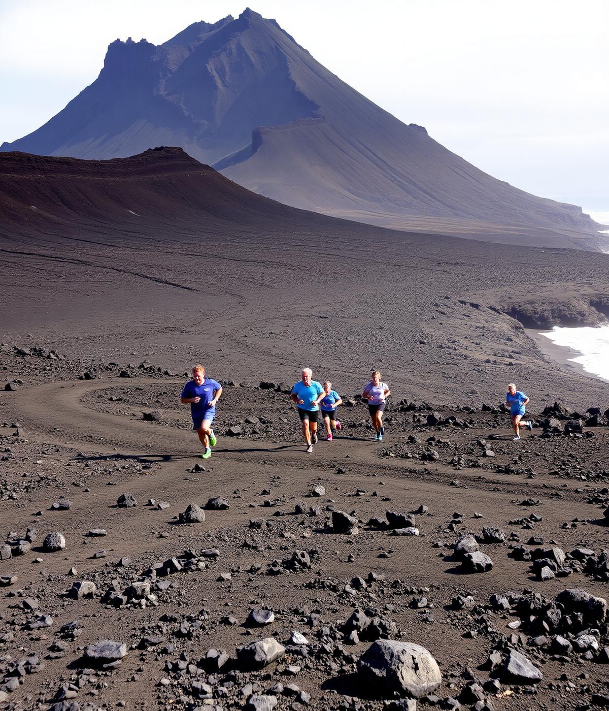 Trail camp, Lanzarote — running over lava